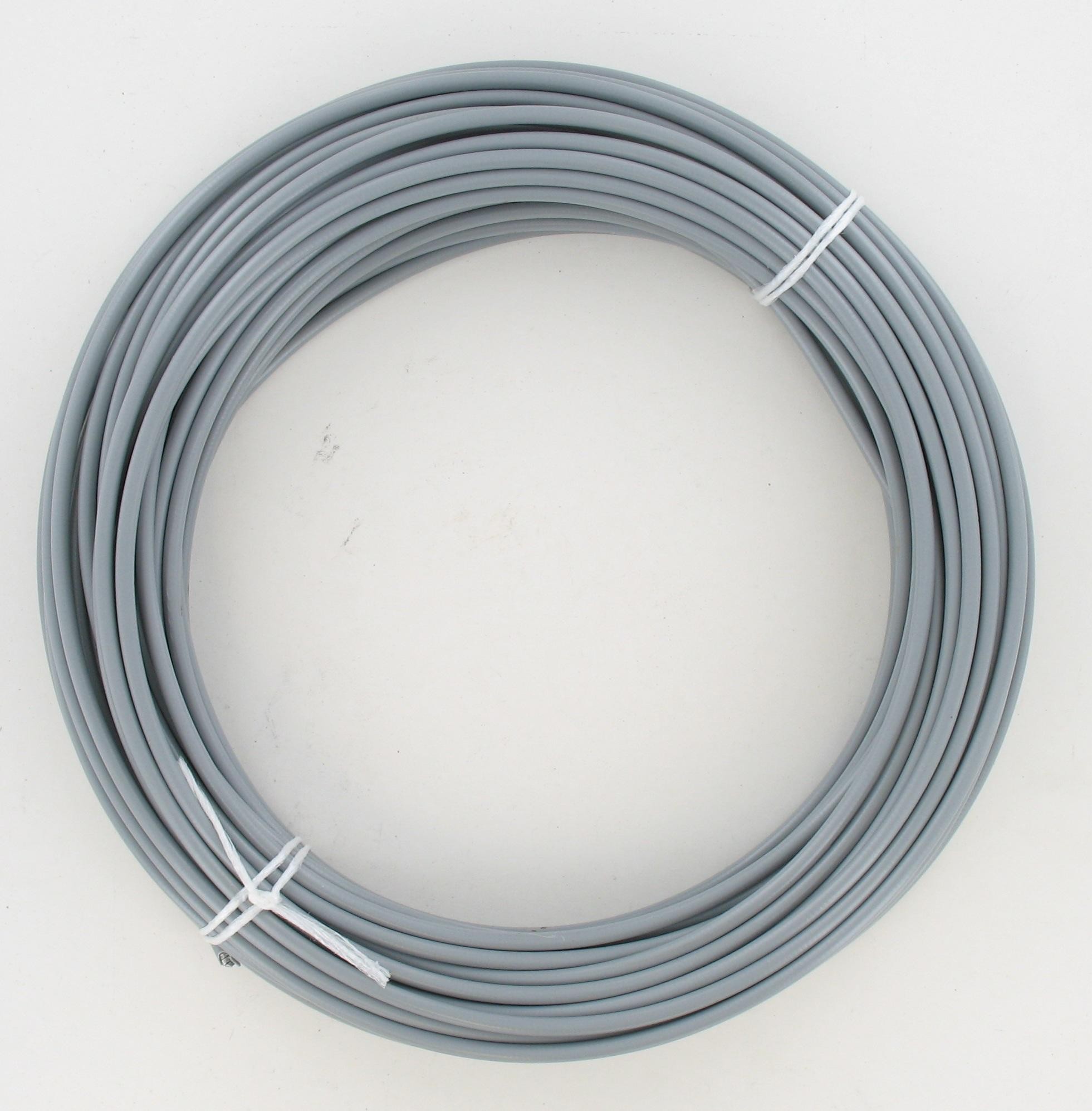 Gaine plastifiée pour câble. Ø int : 2 mm. Ø ext : 5 mm. Rouleau de 25 m
