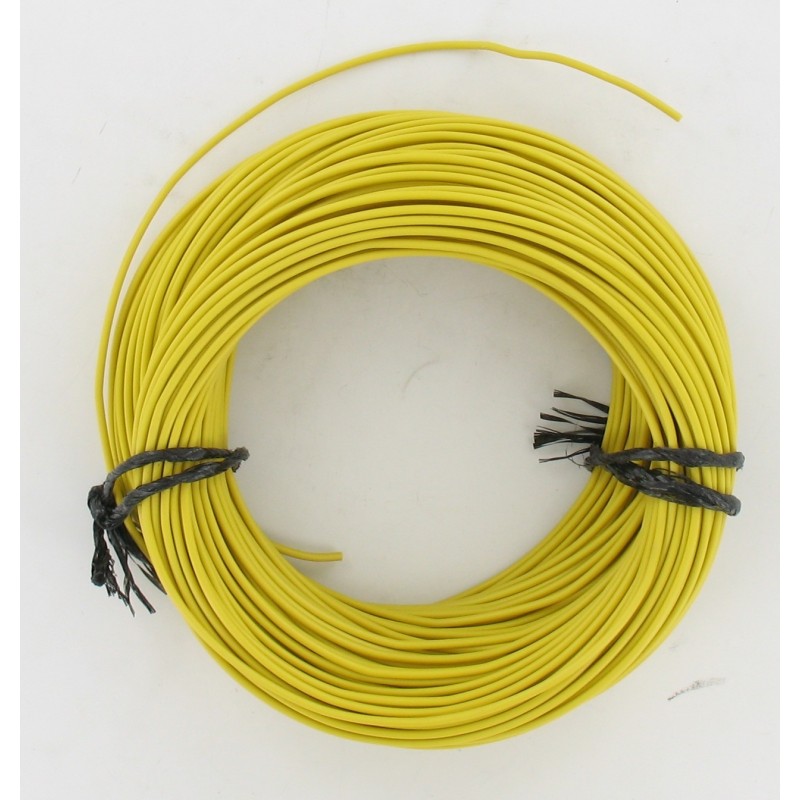 Rouleau de 50 mètres de fil électrique multibrin JAUNE 12/10 : 1 x 1.00 mm²  - SARL Difag